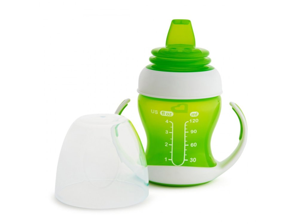 Munchkin Gentle First Cup, Εκπαιδευτικό Κύπελλο με Λαβές 4m+, Πράσινο, 118ml