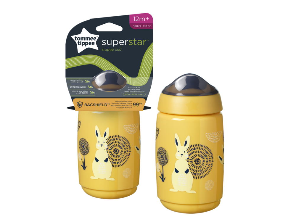 Tommee Tippee SuperStar Sippee Cup Παιδικό Παγούρι Πλαστικό με Στόμιο Μαλακής Σιλικόνης Yellow 12+m 390ml