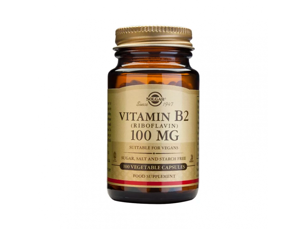 Solgar Vitamin B2 100mg 100Vegs.Caps