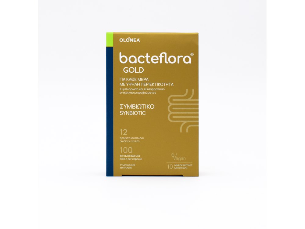 Olonea Bacteflora Gold Συμβιωτικό για την Υγεία & Ομαλή Λειτουργία του Εντέρου, 10caps