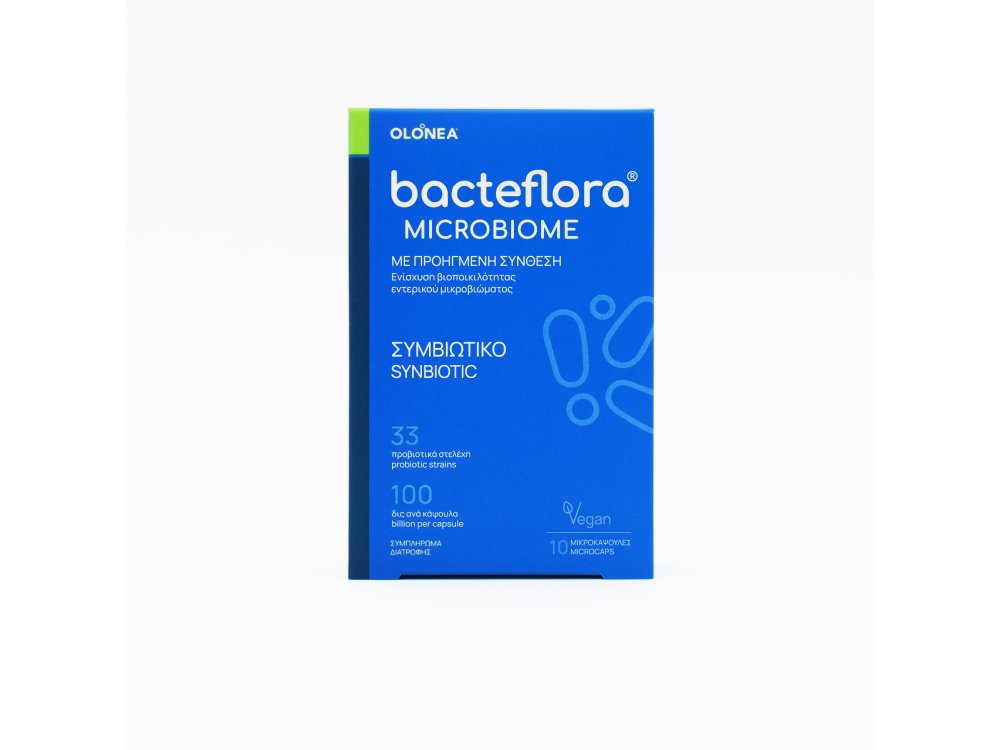 Olonea Bacteflora Microbiome Συμβιωτικό για την Εξισορρόπηση & Αποκατάσταση του Εντέρου, 10caps