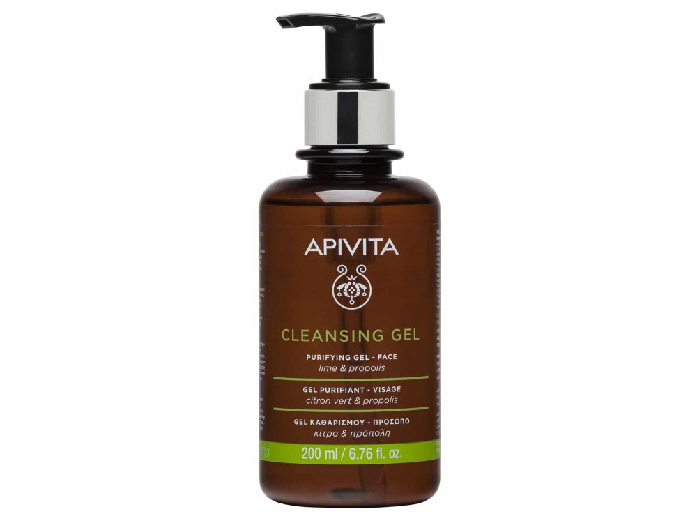 Apivita Cleansing Gel Καθαρισμού για Λιπαρές-Μεικτές Επιδερμίδες με πρόπολη & lime 200ml