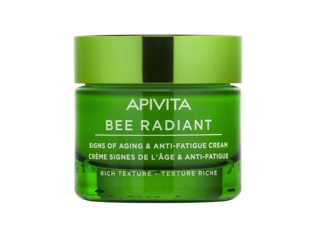 Apivita Bee Radiant Peony Rich Texture, Κρέμα για Σημάδια Γήρανσης & Ξεκούραστη Όψη Πλούσιας Υφής 50ml