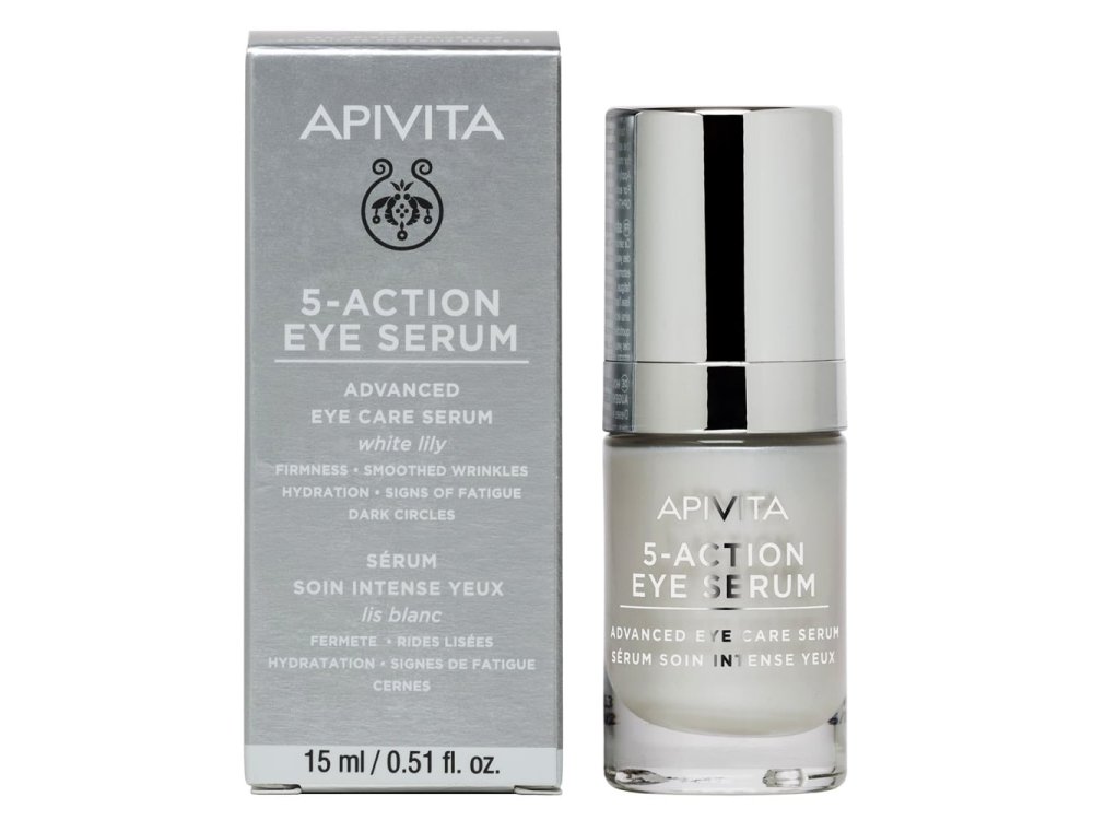 Apivita 5 Action Eye Serum, Εντατική Φροντίδα Ματιών 15ml