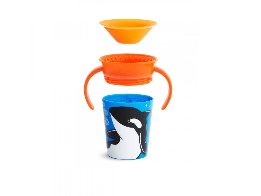 Munchkin Miracle 360° Sippy Cup 6m+ Fox, Εκπαιδευτικό Κύπελλο-Ποτήρι με καπάκι, 177ml