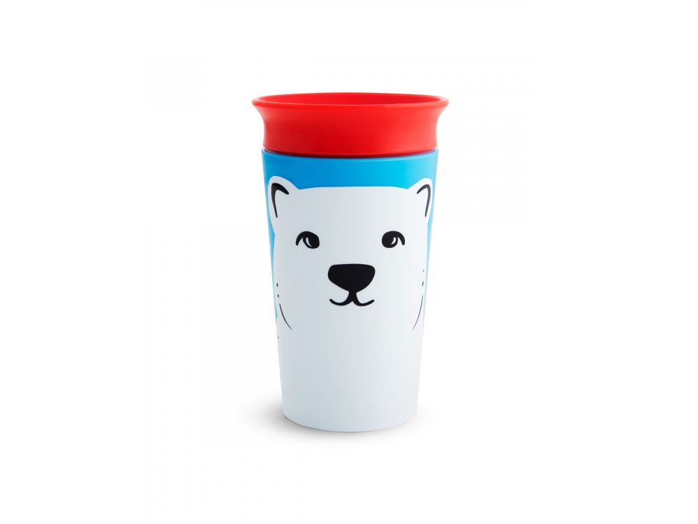 Munchkin Miracle 360° Sippy Cup 12m+ Polar Bear, Εκπαιδευτικό Κύπελλο-Ποτήρι με καπάκι, 266ml