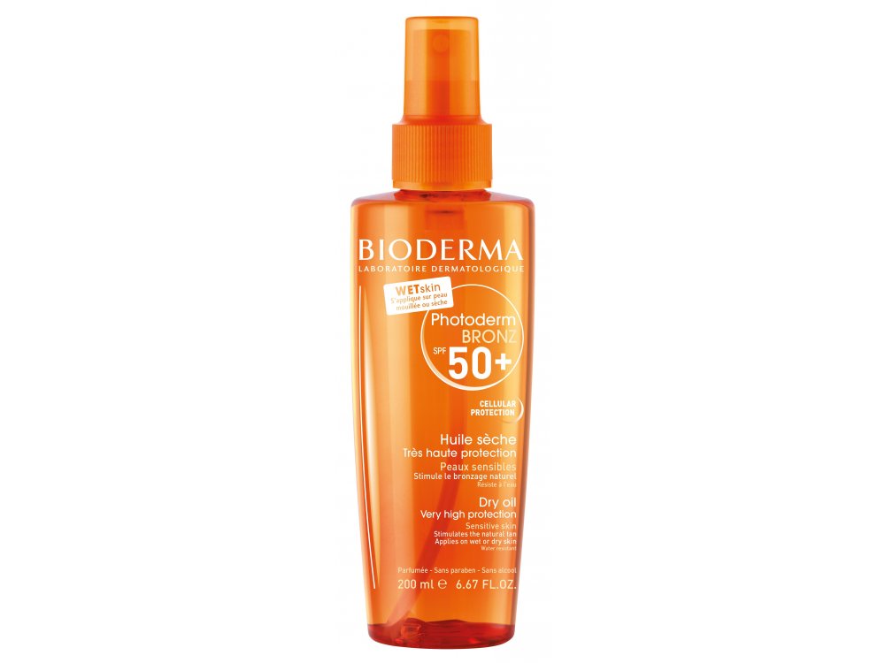 Bioderma Photoderm Bronz Dry Oil SPF50+ Αντηλιακό Λάδι Για Πρόσωπο & Σώμα, 200mlL