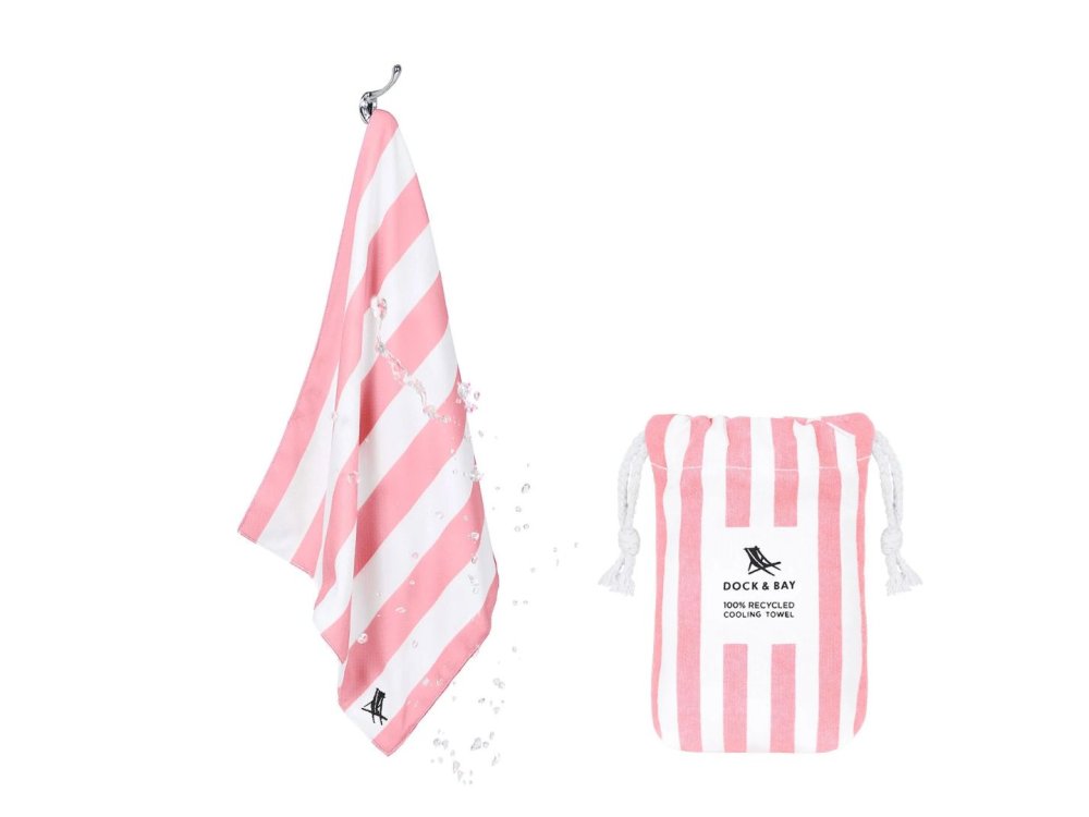 Dock & Bay Towel Take A Dip Pink Δροσιστική πετσέτα γυμναστικής, 69x33cm, 1τμχ