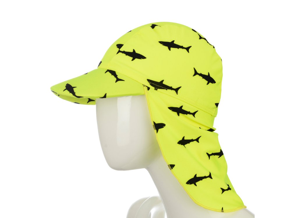 Slipstop Neon Sharks UV Hat, Παιδικό Αντηλιακό Καπέλο με δείκτη προστασίας UPF50+