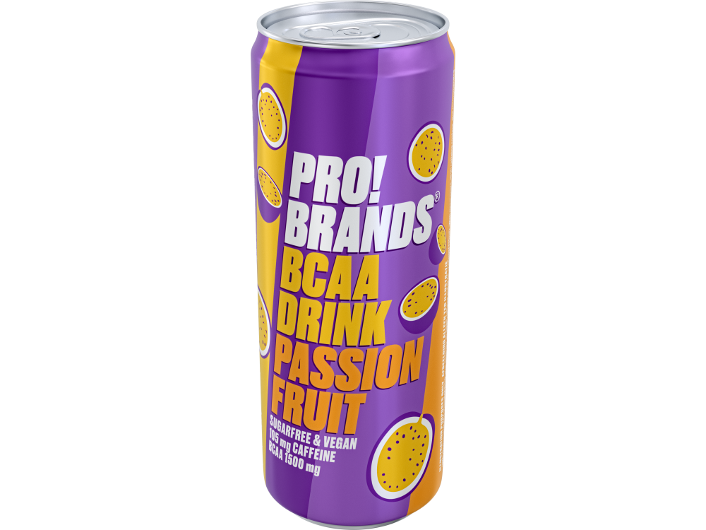 Pro!Brands BCAA Drink  Passion Fruit, Ενεργειακό Ποτό με Γεύση Passion Fruit, 330ml