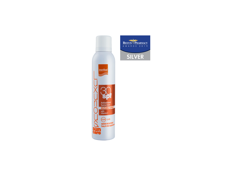 InterMed Luxurious Suncare Antioxidant Sunscreen Invisible Spray SPF30, Αντηλιακό Σπρέι Σώματος, 200ml