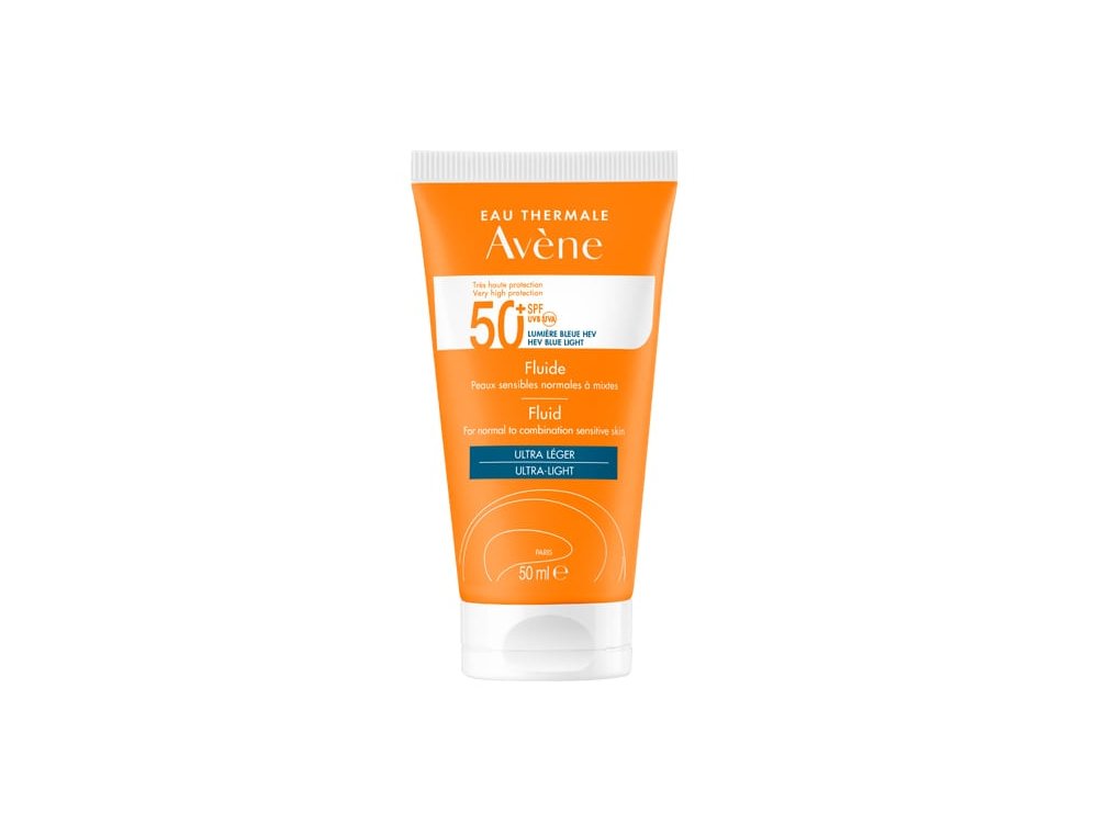 Avene Soins Solaires Fluide SPF50+ Αντηλιακή Κρέμα Προσώπου για Κανονική-Μικτή Επιδερμίδα, 50ml