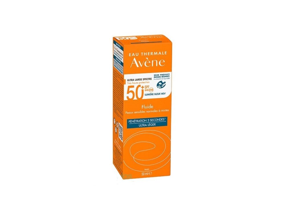 Avene Soins Solaires Fluide SPF50+ Αντηλιακή Κρέμα Προσώπου για Κανονική-Μικτή Επιδερμίδα, 50ml