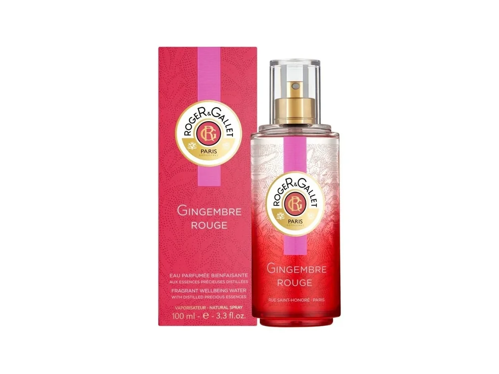 Roger & Gallet Gingembre Rouge Fragrant Wellbeing Water, Γυναικείο Άρωμα με Νότες Τζίντζερ, Ροζ Πιπεριού & Ξύλου Cabreuna, 100ml