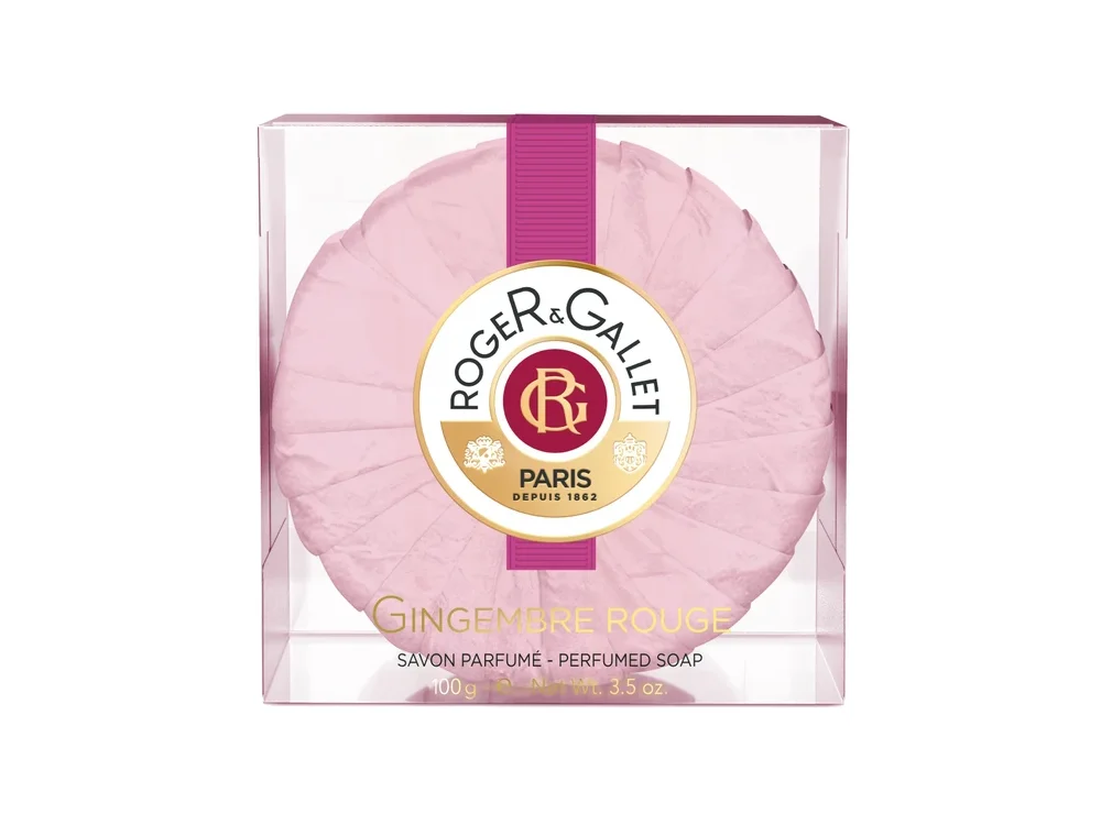 Roger & Gallet Gingembre Rouge Perfumed Soap Bar, Γυναικείο Αναζωογονητικό Φυτικό Σαπούνι Σώματος με Άρωμα Τζίντζερ, 100gr