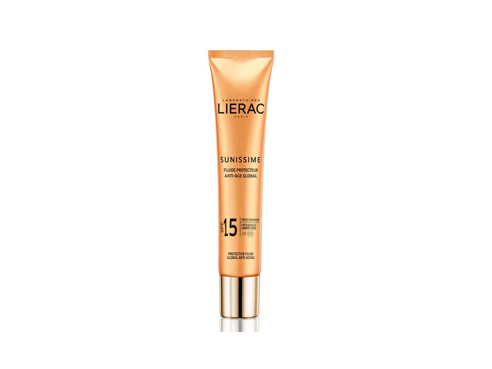 Lierac Sunissime Fluide Protect Energisant Anti-Age Global SPF15 Λεπτόρρευστη Αντηλιακή Κρέμα Προσώπου Ολικής Αντιγήρανσης, 40ml