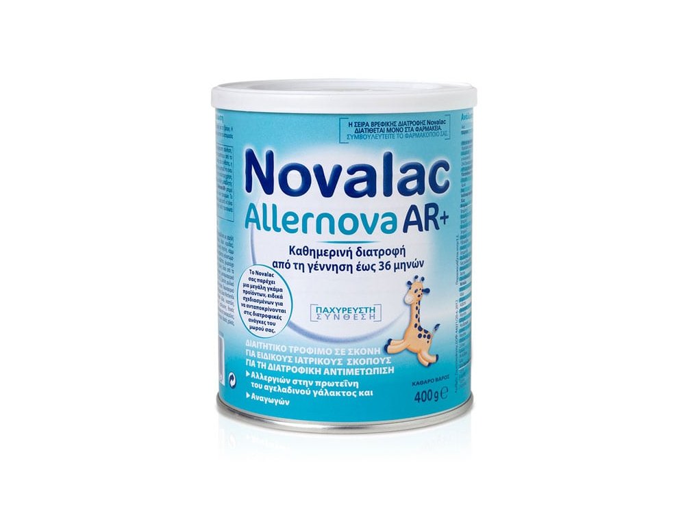 Novalac Allernova AR+ Βρεφικό Υποαλλεργικό Γάλα σε Σκόνη από την Γέννηση Έως 36 Μηνών, 400gr