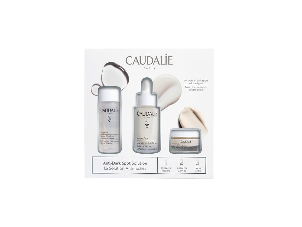 Caudalie Complexion Correcting Solution Promo Σετ κατά των Κηλίδων με Ορό Λάμψης, 30ml & Ενυδατική Κρέμα Προσώπου για Λάμψη, 15ml & Λοσιόν- Ορός κατά των Κηλίδων, 50 ml