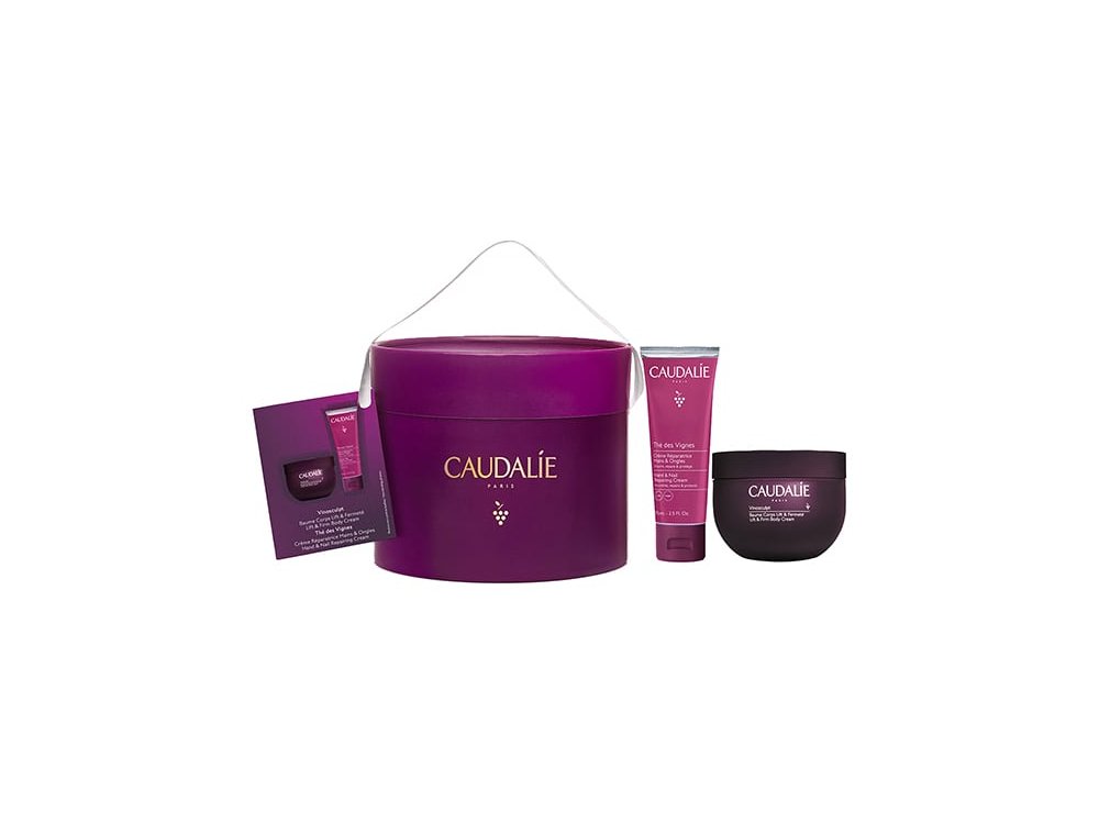 Caudalie Promo Set Vinosculpt Body Moisturizing Duo Gift Set Lift & Firm Body Cream, 250ml & Hand & Nail Cream, 75ml