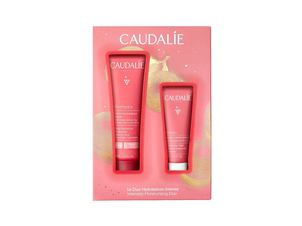 Caudalie VinoHydra Xmas Promo Deep Hydration Moisturizer Ενυδατική Κρέμα Προσώπου για Ευαίσθητες & Ξηρές Επιδερμίδες, 60ml & Δώρο Moisturizing Mask Ενυδατική Μάσκα Προσώπου, 15ml, 1σετ