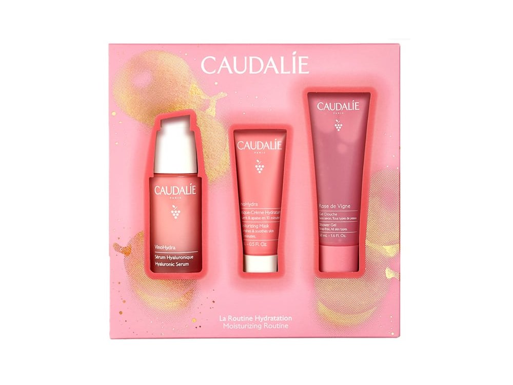 Caudalie VinoHydra X-Mas Promo Hyaluronic Serum Ενυδατικός Ορός Προσώπου με Υαλουρονικό Οξύ, 30ml & Δώρο Moisturizing Mask Ενυδατική Μάσκα Προσώπου, 15ml & Rose de Vigne Shower Gel Αφρόλουτρο Σώματος, 50ml, 1σετ