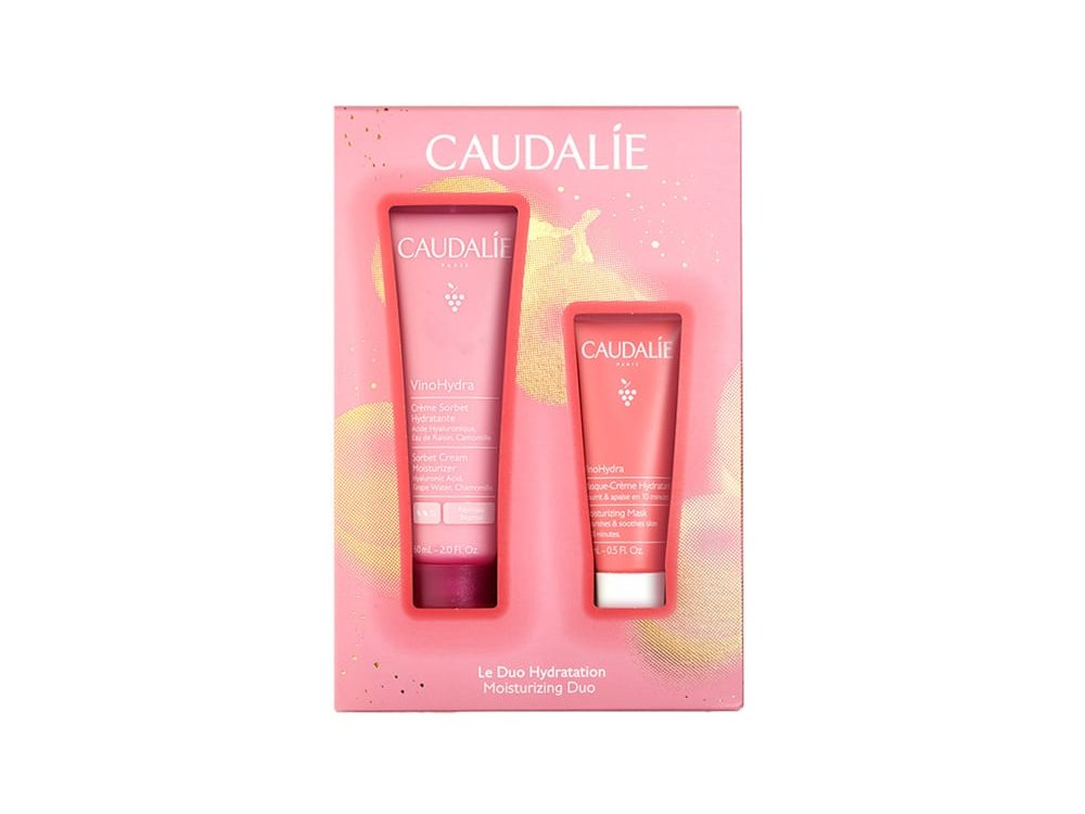 Caudalie VinoHydra Xmas Promo Sorbet Cream Moisturizer Δροσερή Κρέμα Προσώπου, 60ml & Δώρο Moisturizing Mask Ενυδατική Μάσκα Προσώπου, 15ml, 1σετ