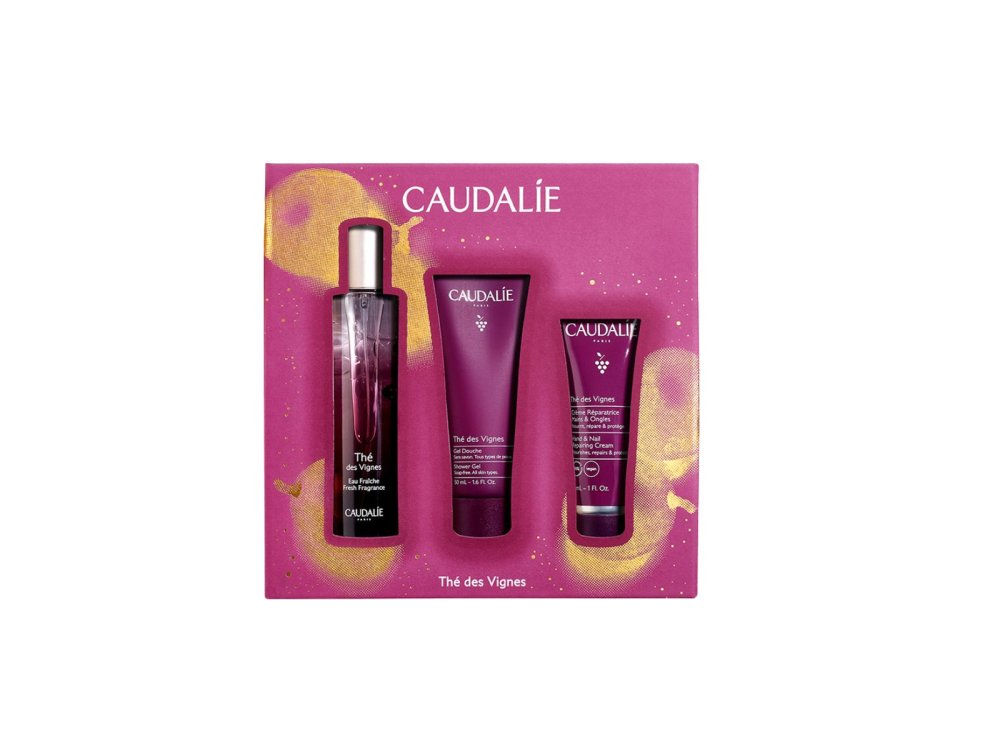 Caudalie The Des Vignes Xmas Promo Fresh Fragrance Γυναικείο Άρωμα, 50ml, Δώρο Shower Gel Αφρόλουτρο Σώματος, 50ml & Hand & Nail Repairing Cream Ενυδατική Κρέμα Χεριών & Νυχιών, 30ml, 1σετ