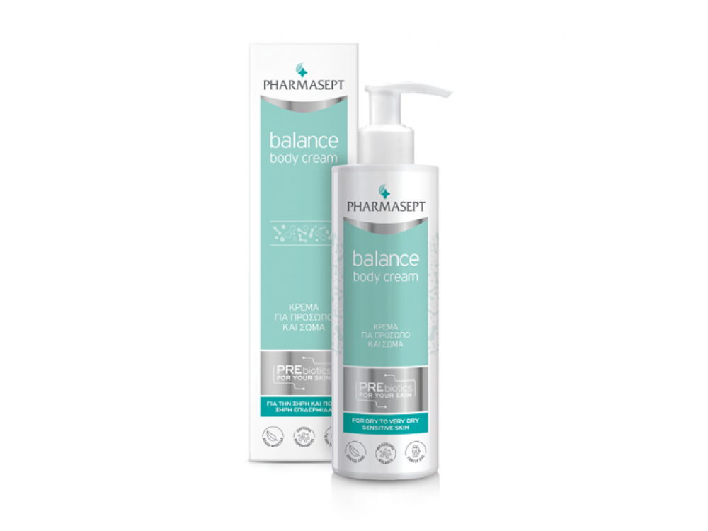 Pharmasept Balance Body Cream Ενυδατική Κρέμα Kαθημερινής Xρήσης για Ξηρές & Ευαίσθητες Επιδερμίδες, 250ml