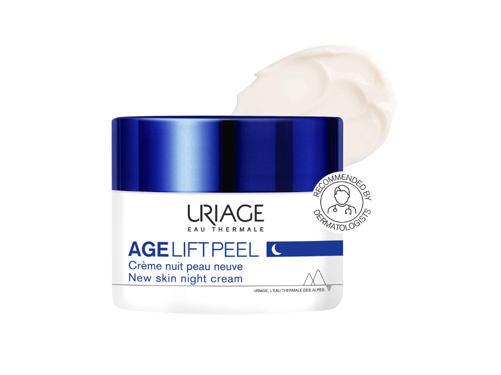 Uriage Age Lift Peel Κρέμα Προσώπου Νυκτός με Υαλουρονικό Οξύ για Αντιγήρανση & Ατέλειες, 50ml