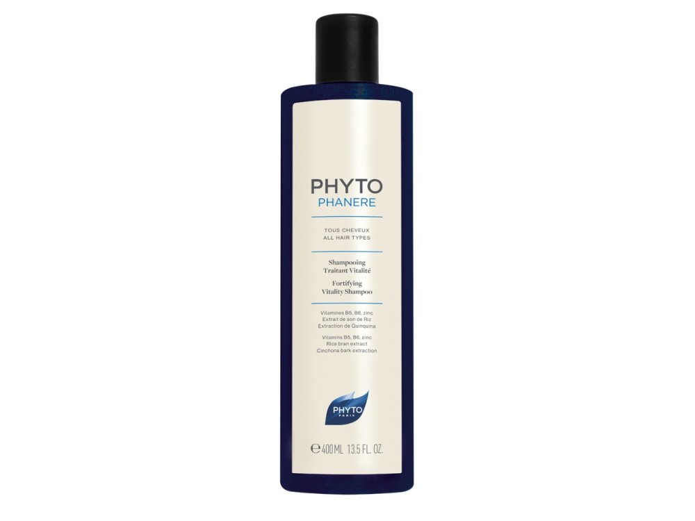 Phyto Phytophanere Shampooing Traitant Vitalite, Δυναμωτικό Αναζωογονητικό Σαμπουάν για Όλους τους Τύπους, 400ml