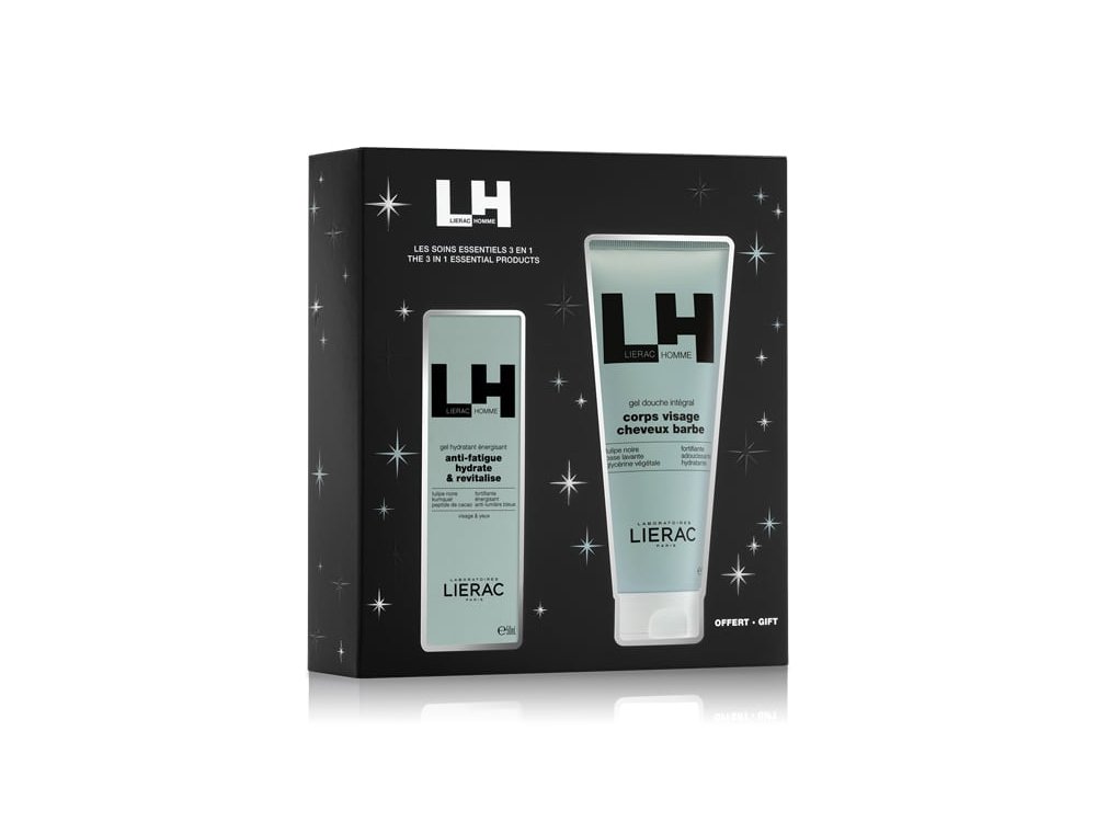 Lierac Promo Set Homme με Ενυδατικό Gel 3 σε 1 για Τόνωση, 50ml & Δώρο Shower Gel, 200ml