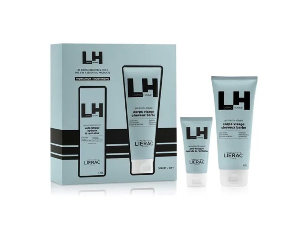 Lierac Homme Promo με Gel Anti-Fatigue Hydrate & Revitalise Ανδρικό Ενυδατικό Τζελ Κατά της Κούρασης, 50ml & Δώρο Gel Douche Integral Τζελ Καθαρισμού για Σώμα, Πρόσωπο, Μαλλιά & Γένια, 200ml, 1σετ