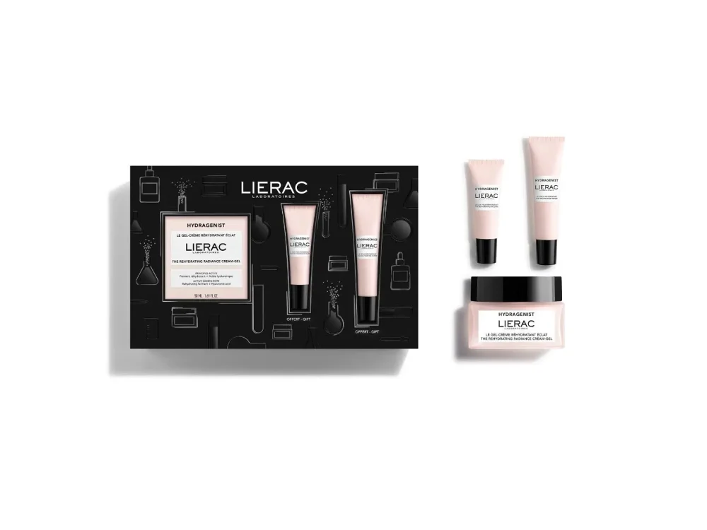 Lierac Promo Xmas Set Lierac Hydragenist Rehydrating Radiance Gel Cream Κρέμα Τζελ Ενυδάτωσης & Λάμψης για Κανονική προς Μεικτή Επιδερμίδα, 50ml & The Rehydrating Eye Care-Κρέμα Ματιών για Εντατική Ενυδάτωση, 7.5ml & Serum-Ορός Ενυδάτωσης, 7.5ml