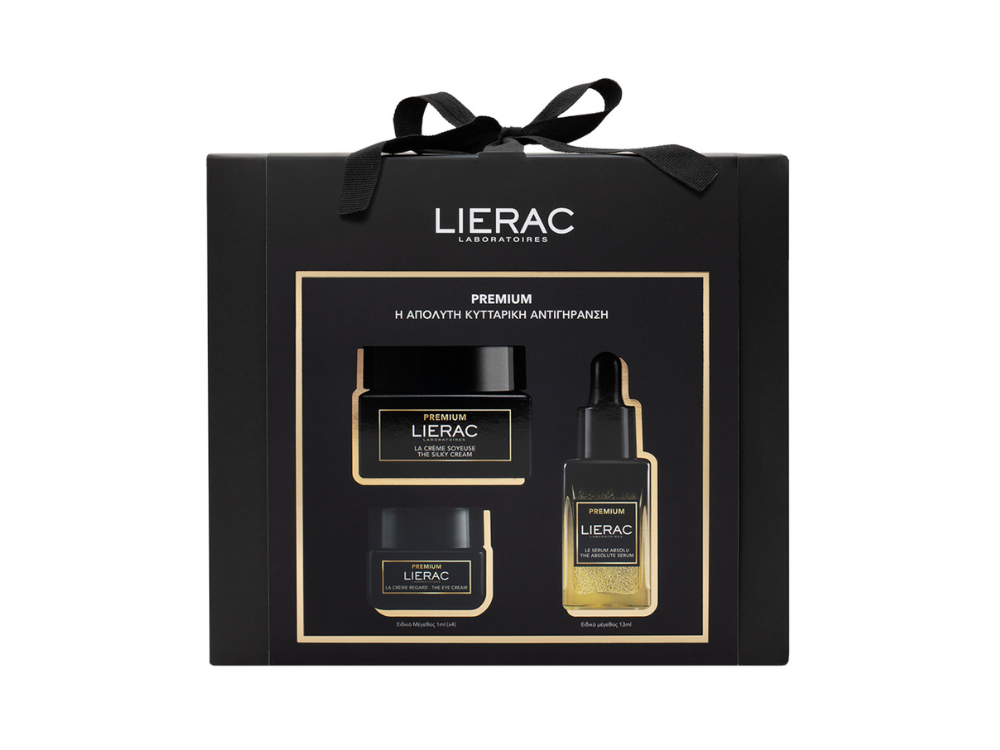 Lierac Εορταστικό Xmas Promo Set Premium The Silky Cream Aντιγηραντική Kρέμα Προσώπου, 50ml, Premium The Absolute Serum Αντιγηραντικός Ορός Προσώπου, 13ml, & Premium The Eye Cream Αντιγηραντική Κρέμα Ματιών, 4x1ml