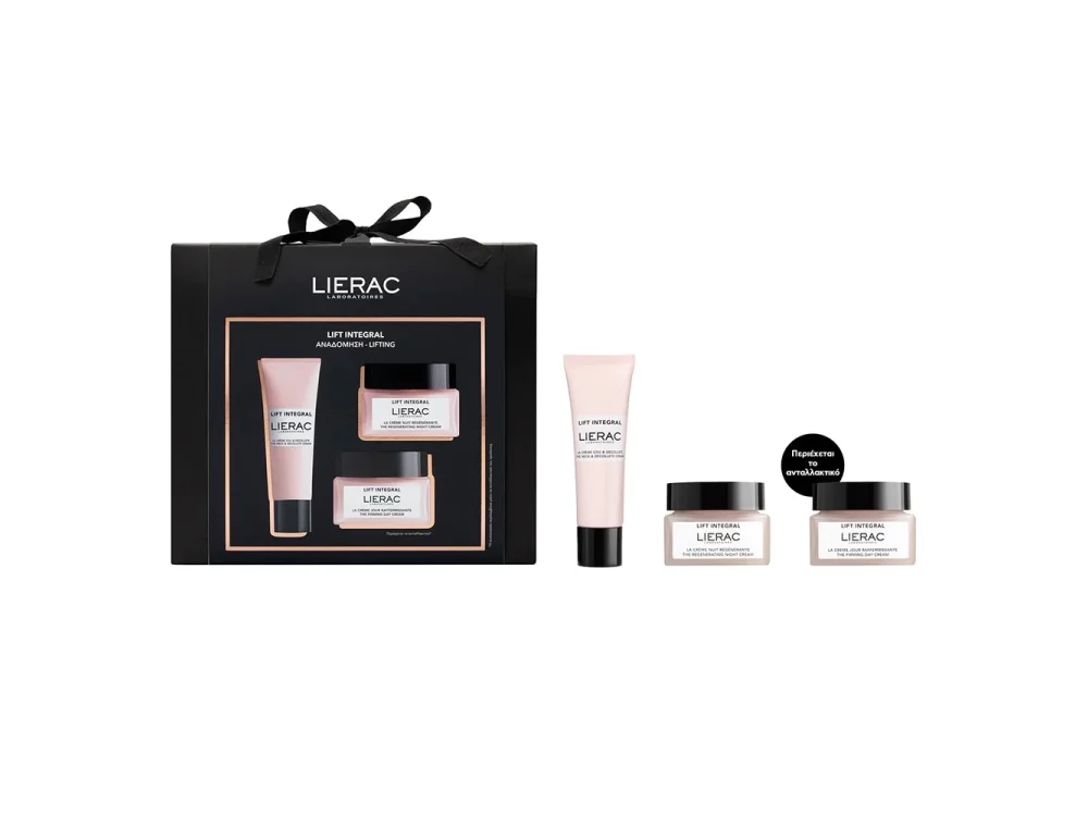 Lierac Xmas Promo Set Lift Integral The Regenerating Night Cream Αναδομητική Κρέμα Νύχτας, 50ml, The Firming Day Cream Refill Συσφιγκτική Κρέμα Ημέρας Ανταλλακτικό, 50ml, & The Neck & Decollette Cream Η Κρέμα για Λαιμό & Ντεκολτέ, 50ml, 1σετ