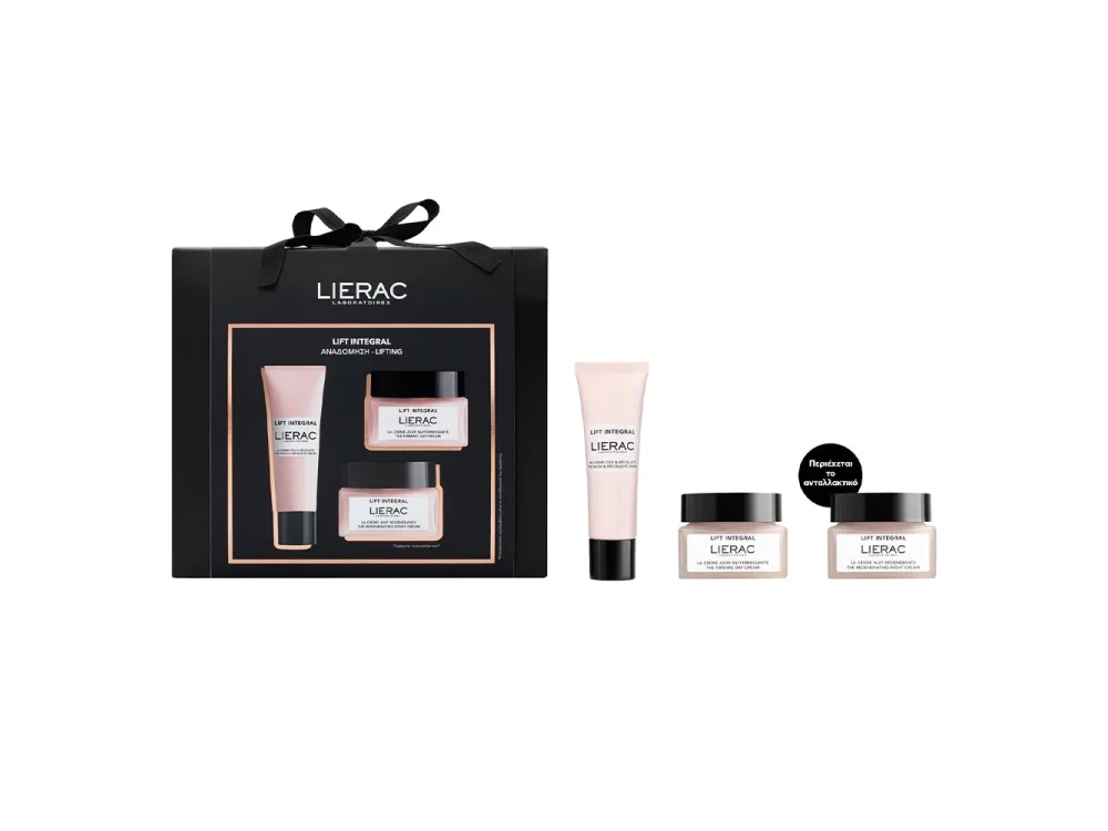 Lierac Εορταστικό Xmas Promo Set Lift Integral The Firming Day Cream Συσφιγκτική Κρέμα Ημέρας, 50ml, Lift Integral The Regenerating Night Cream Refill Αναδομητική Κρέμα Νύχτας Ανταλλακτικό, 50ml & Lift Integral The Neck & Decollette Cream