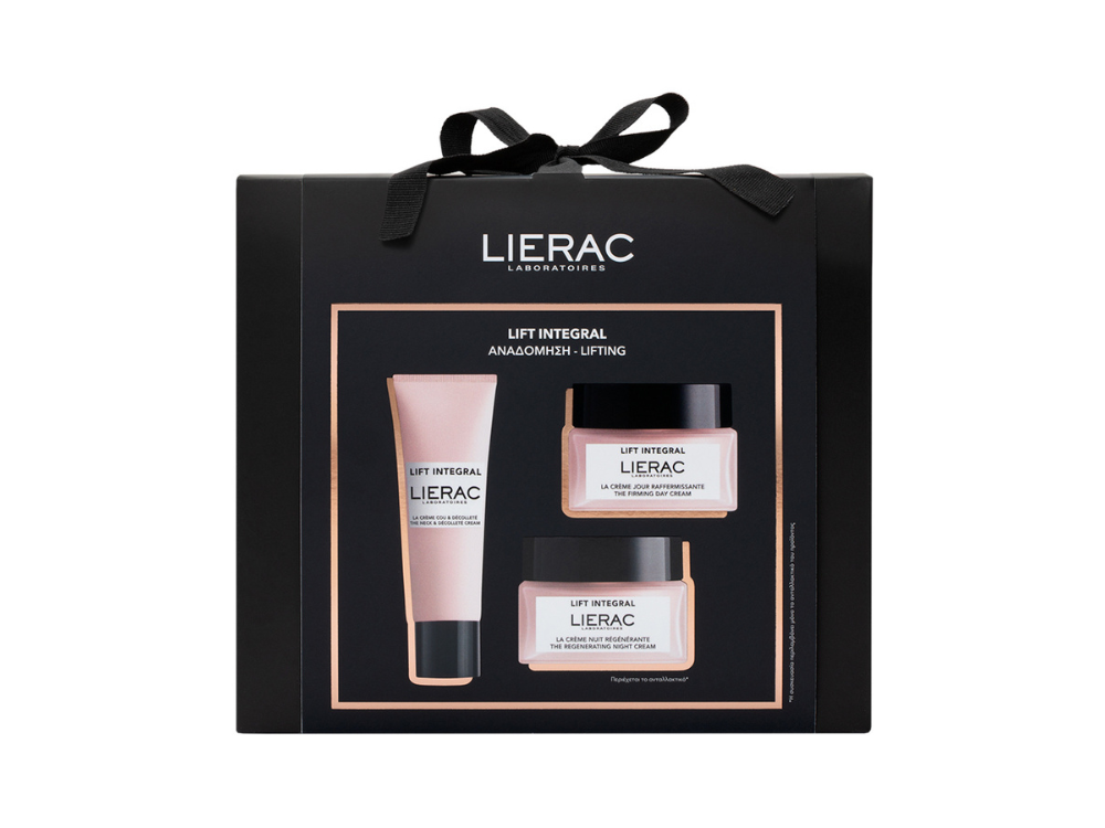 Lierac Εορταστικό Xmas Promo Set Lift Integral The Firming Day Cream Συσφιγκτική Κρέμα Ημέρας, 50ml, Lift Integral The Regenerating Night Cream Refill Αναδομητική Κρέμα Νύχτας Ανταλλακτικό, 50ml & Lift Integral The Neck & Decollette Cream