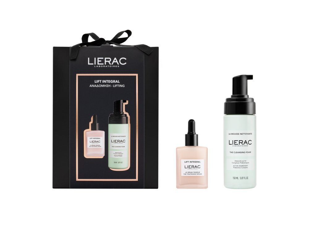 Lierac Εορταστικό Xmas Promo Set Lift Integral The Tightening Serum Συσφιγκτικός Ορός, 30ml & The Cleansing Foam Αφρός Καθαρισμού Προσώπου, 150ml, 1σετ