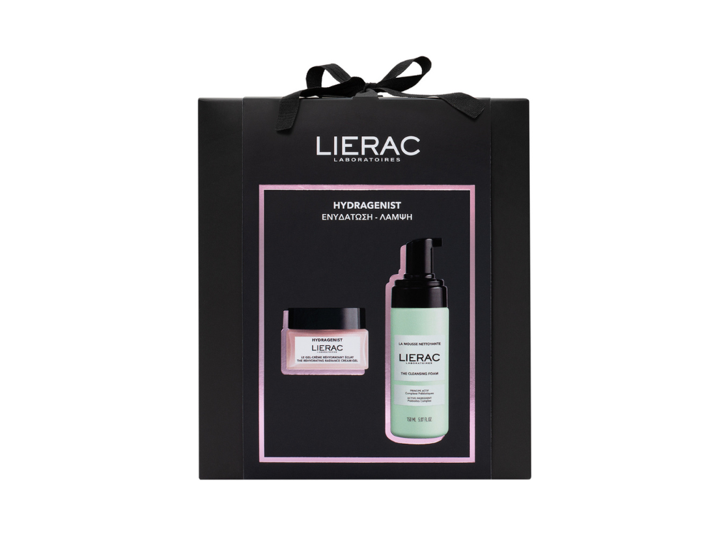 Lierac Εορταστικό Xmas Promo Set Hydragenist The Rehydrating Radiance Cream-Gel Kρέμα-Τζελ Eνυδάτωσης & Λάμψης, 50ml & The Cleansing Foam Αφρός Καθαρισμού Προσώπου, 150ml, 1σετ