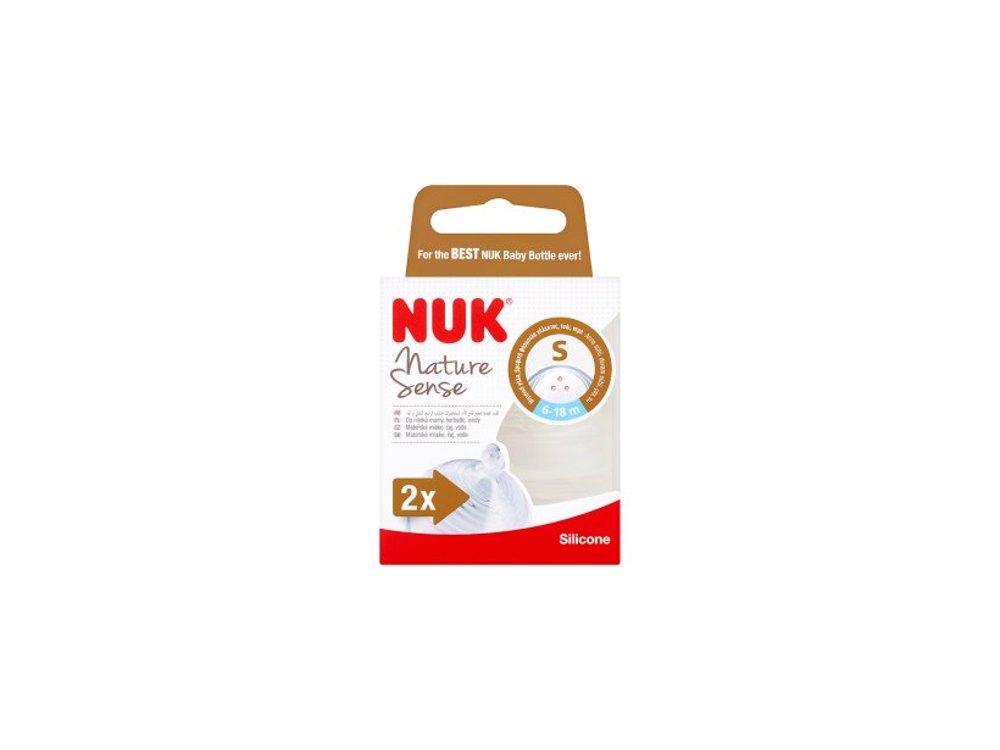 Nuk Nature Sense, Θηλή Σιλικόνης, Small 6-18m, 2τμχ