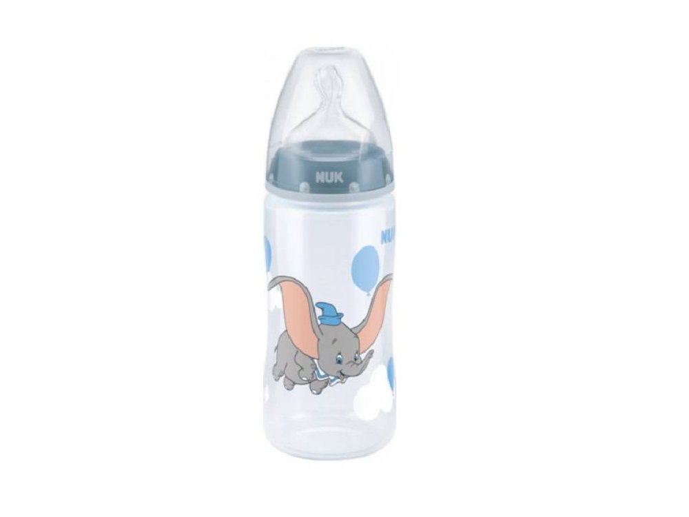 Nuk First Choice Disney Baby Blue, Μπιμπερό με Θηλή Σιλικόνης Μπλε, 6-18m, 300ml