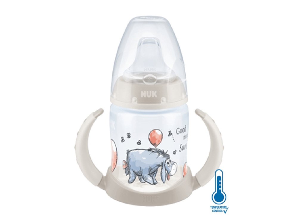 Nuk First Choice Learner Bottle Winnie, Μπιμπερό Εκπαίδευσης με Δύο Λαβές & Μαλακό Ρύγχος Σιλικόνης 6-18m,150ml