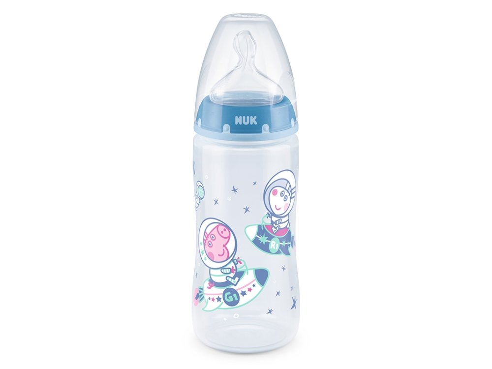 Nuk First Choice Plus, Μπιμπερό Peppa Pig Boy Με Δείκτη Ελέγχου Θερμοκρασίας, 6-18m+, 300ml