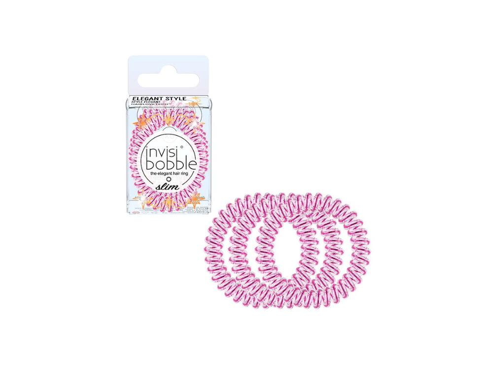 Invisibobble The Elegant Hair Ring Slim Time to Shine Λαστιχάκια Μαλλιών, 3τεμ