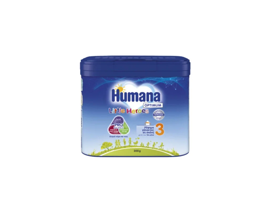 Humana Optimum 3 Little Heroes My Pack, Γάλα σε Σκόνη 12m+, 300gr