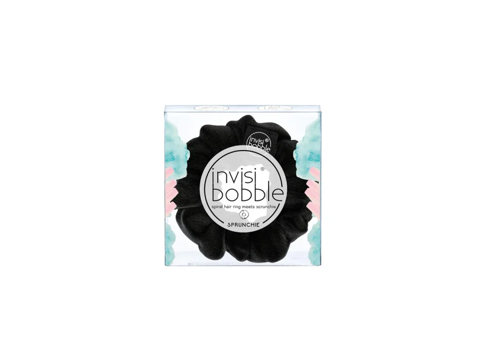 Invisibobble Sprunchie True Black, Λαστιχάκι Μαλλιών με βελούδινη υφή, 1τμχ