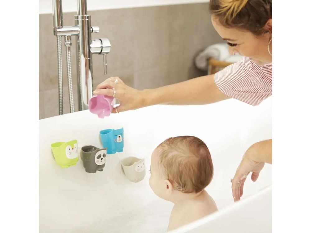 Tommee Tippee Παιχνίδια Μπάνιου "Ποτιστηράκια" Closer To Nature Splash Time Stack Pour Bath Cups για Μωράκια από 6m+ Μηνών