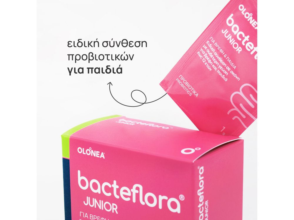 Olonea Bacteflora Junior Προβιοτικά σε Σκόνη με Ουδέτερη Γεύση, 30 φακελάκια