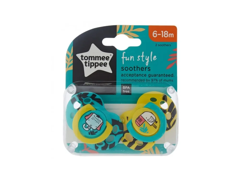 Tommee Tippee Πιπίλες Σιλικόνης Fun για Μωράκια από 6-18m, 2τμχ