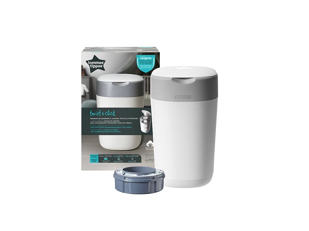 Tommee Tippee Twist & Click Diaper Disposal Bin White Κάδος Απόρριψης Πάνας Λευκός, 1τμχ